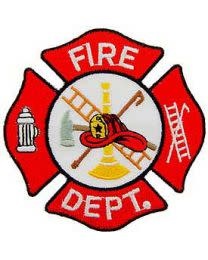 Patch - Fire Dept Logo Red/White - Military Outlet