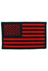 Patch - Flag USA Rectangle Black Red