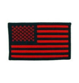 Patch - Flag USA Rectangle Black Red