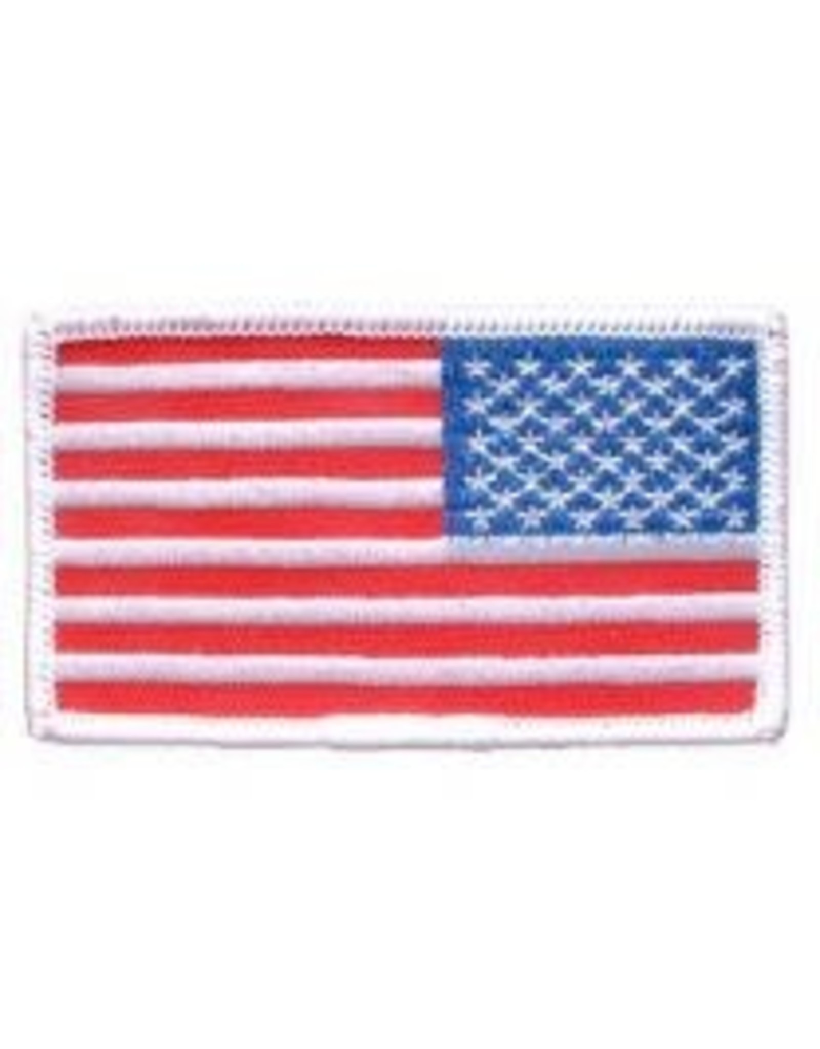 Patch - Flag USA Rectangle White Reverse