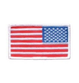 Patch - Flag USA Rectangle White Reverse