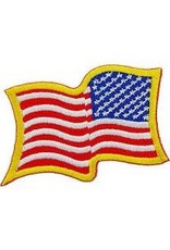 Patch - Flag USA Wavy Gold Reverse