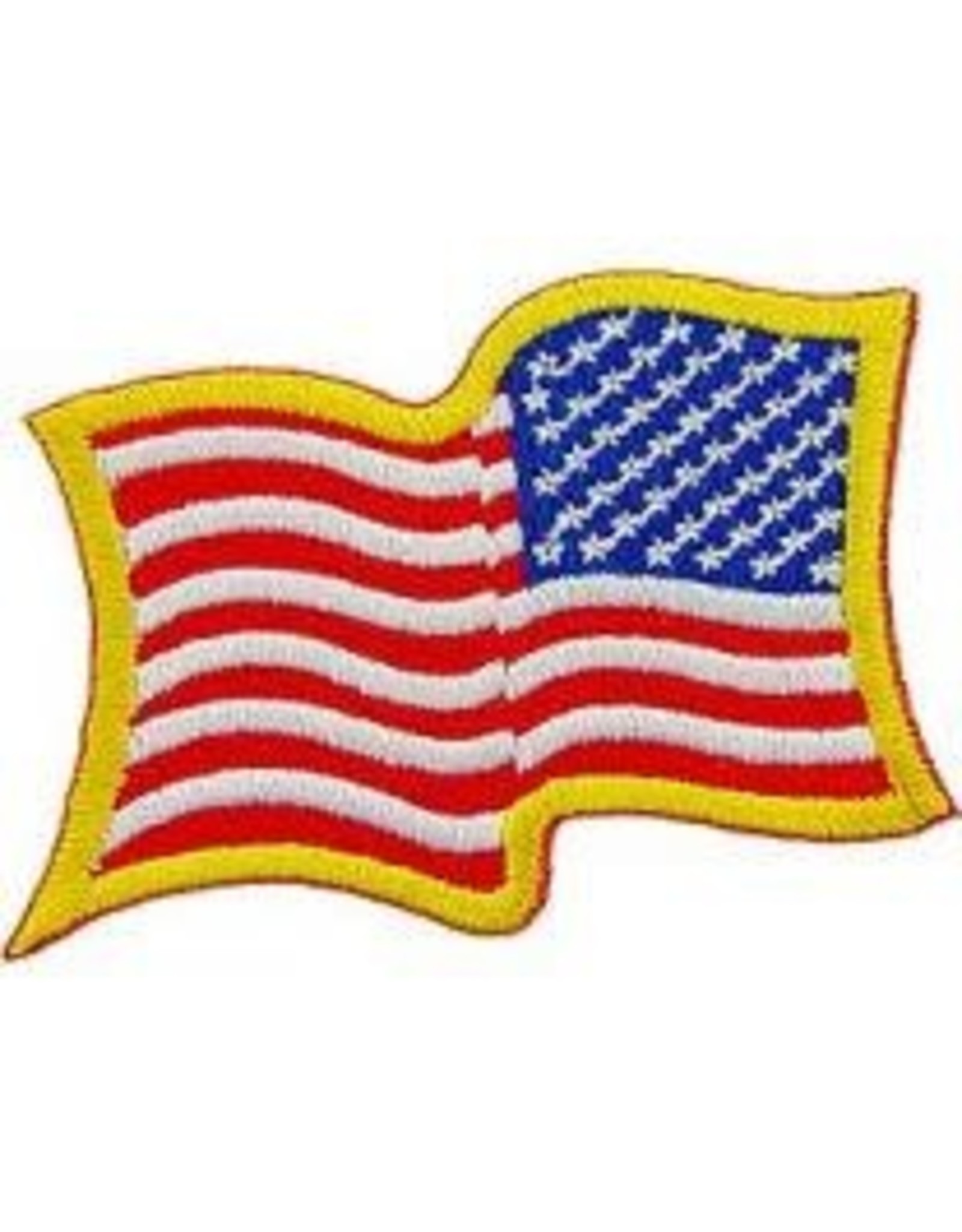 Patch - Flag USA Wavy Gold Reverse