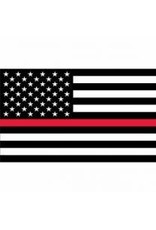 Flag - 3'x5' - Fire Red Line Honor