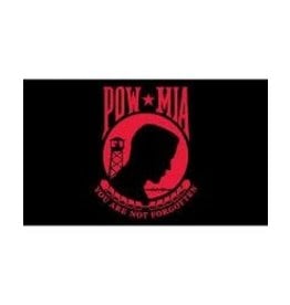 Flag - 3'x5' - POW*MIA Red/Black