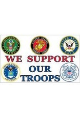 Flag - 3'x5' - Support Troops, Made in USA