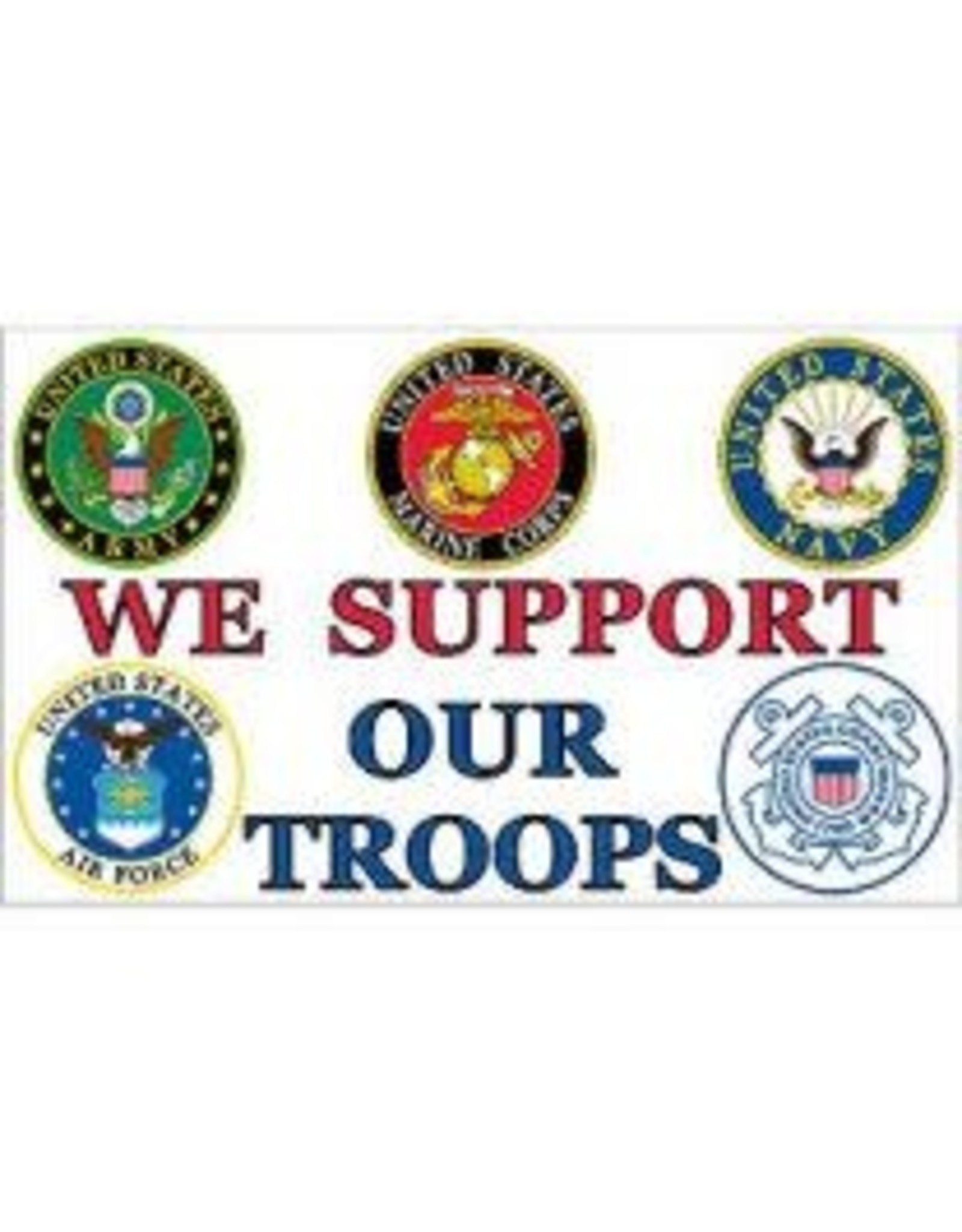 Flag - 3'x5' - Support Troops, Made in USA
