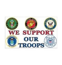 Flag - 3'x5' - Support Troops, Made in USA