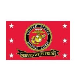 Flag - 3'x5' - USMC Pride Made in USA
