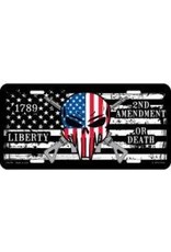 License Plate - 2nd Amend USA Skull