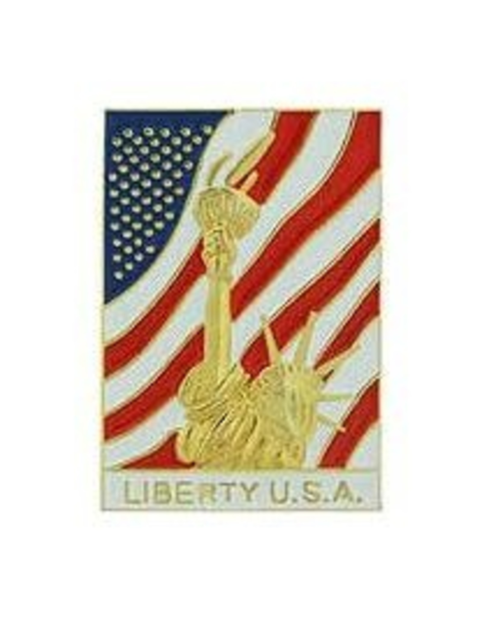 Pin - Statue of Liberty w/ USA Flag