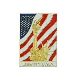 Pin - Statue of Liberty w/ USA Flag