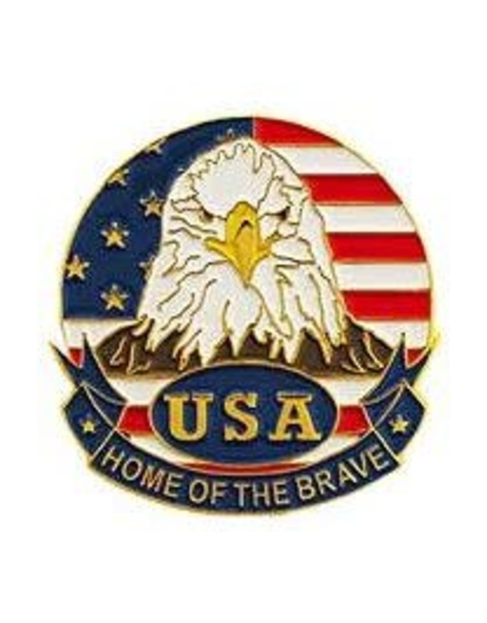 Pin - USA Flag Eagle Circle