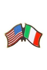 Pin - USA/Italy Cross Flags