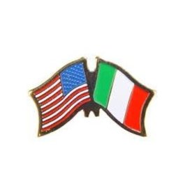 Pin - USA/Italy Cross Flags