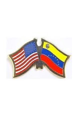 Pin - USA/Venezuela Cross Flags