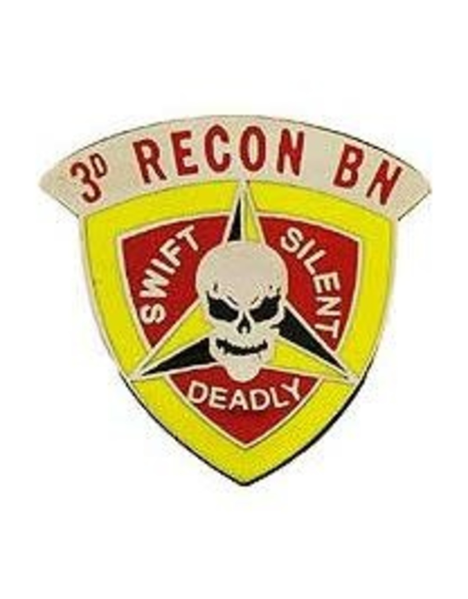 Pin - USMC 003rd Recon Bn w/ Yellow Border