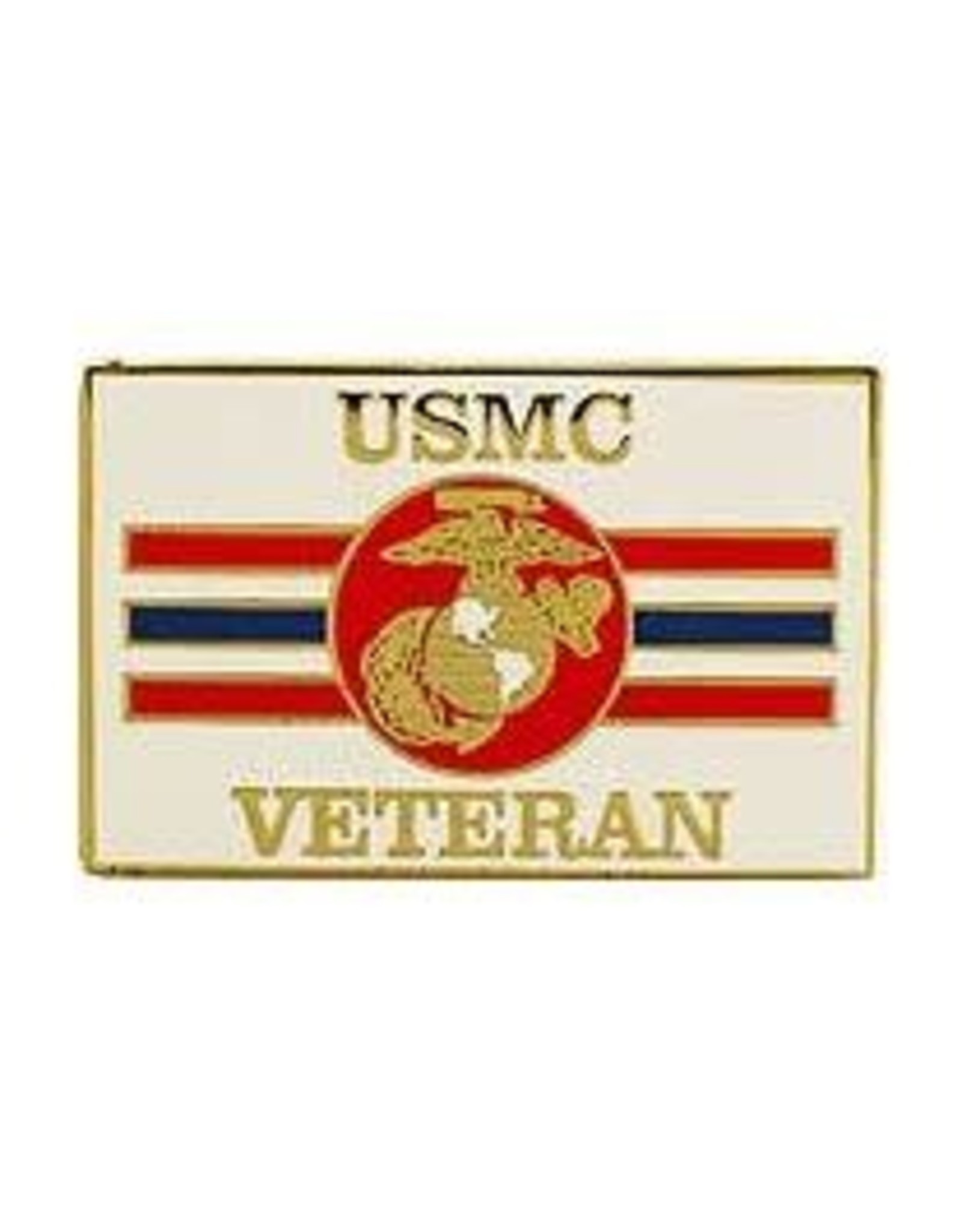 Pin - USMC Logo Veteran Rectangle