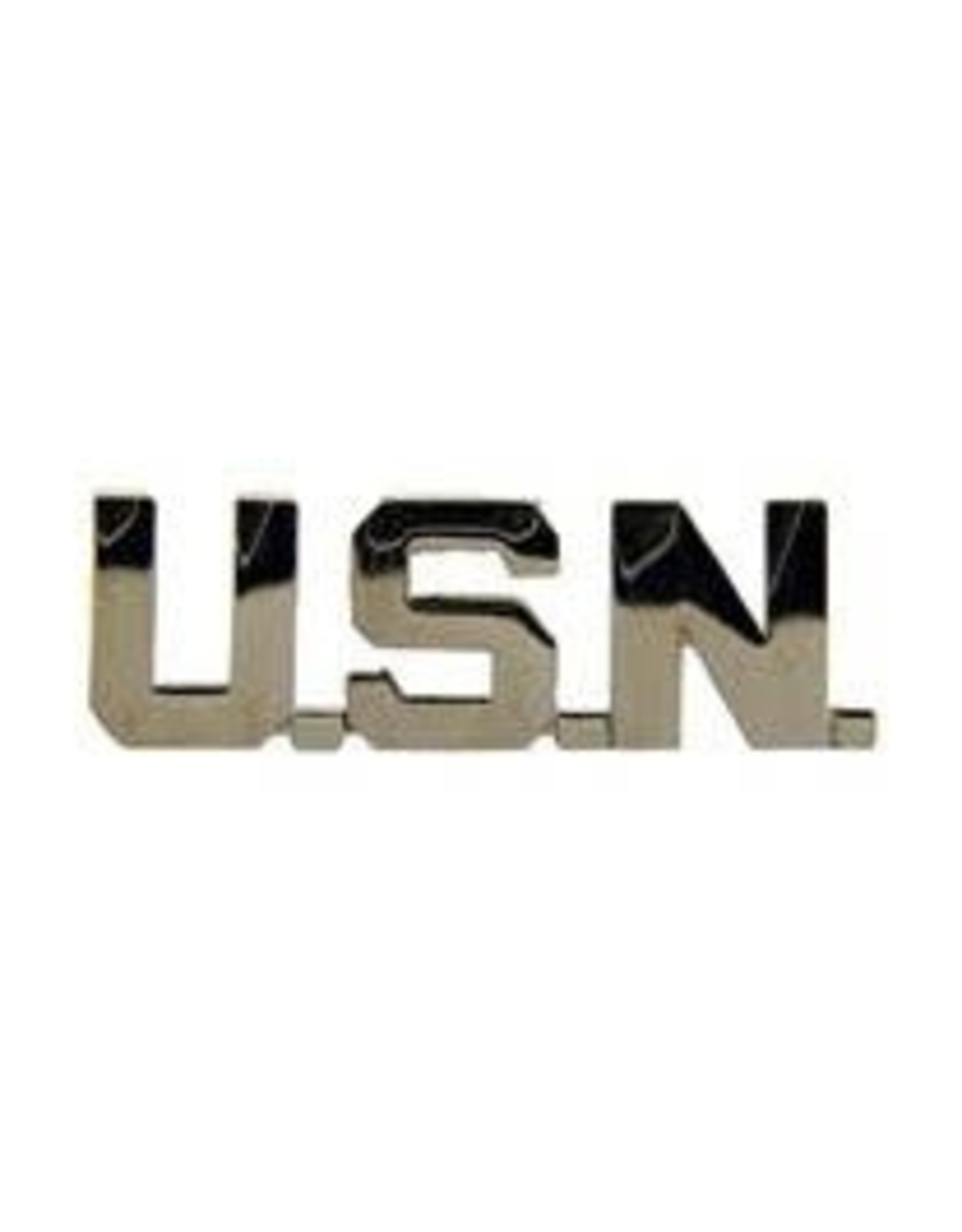Pin - USN Scroll Letters Silver
