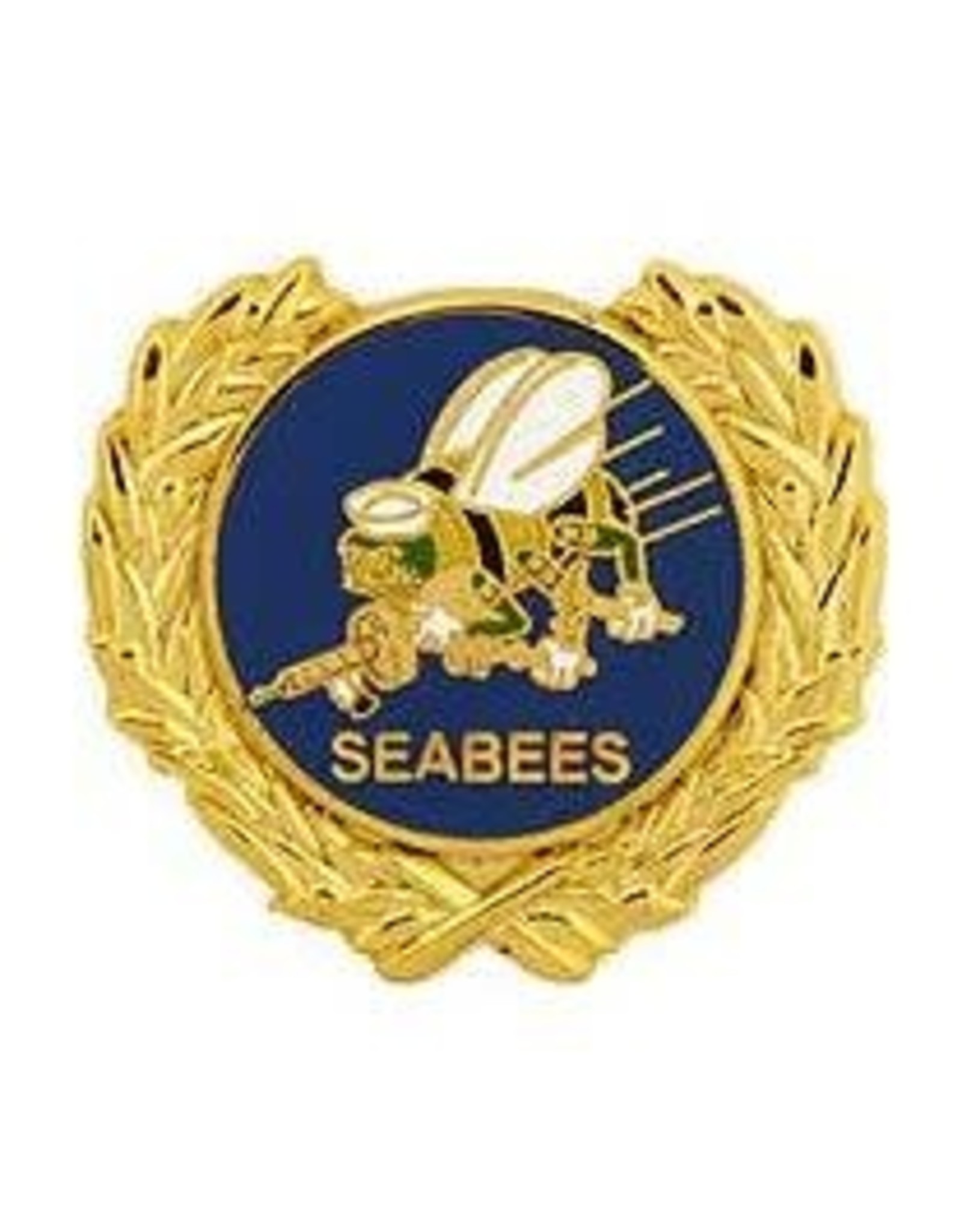 Pin - USN Seabees Wreath