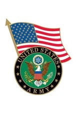 Pin - Army Logo w/ USA Flag