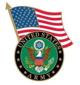 Pin - Army Logo w/ USA Flag