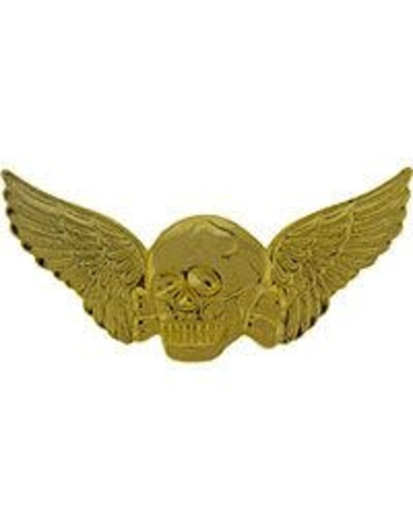 Pin - Wing Death Skull Xlg Gold