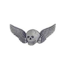 Pin - Wing Death Skull Xlg Pewter