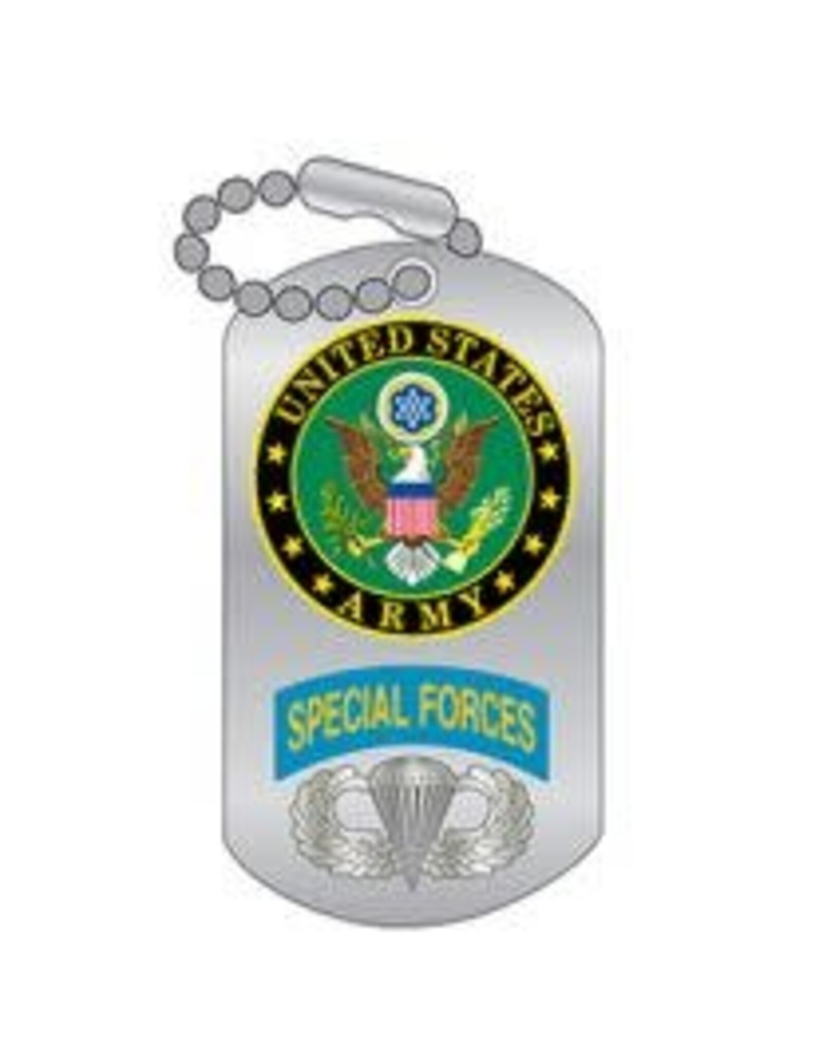 Pin - Special Forces Dog Tag w/ Chain