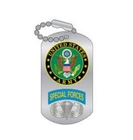 Pin - Special Forces Dog Tag w/ Chain