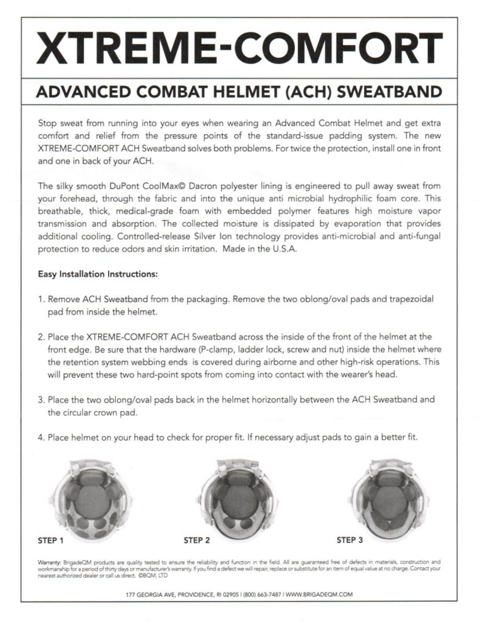 Helmet Pad, Browband