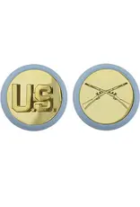Enlisted Pin - Infantry Gold - w/ Blue Disc