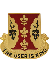169th Support Battalion Unit Crest, "The User Is King"