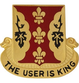 169th Support Battalion Unit Crest, "The User Is King"