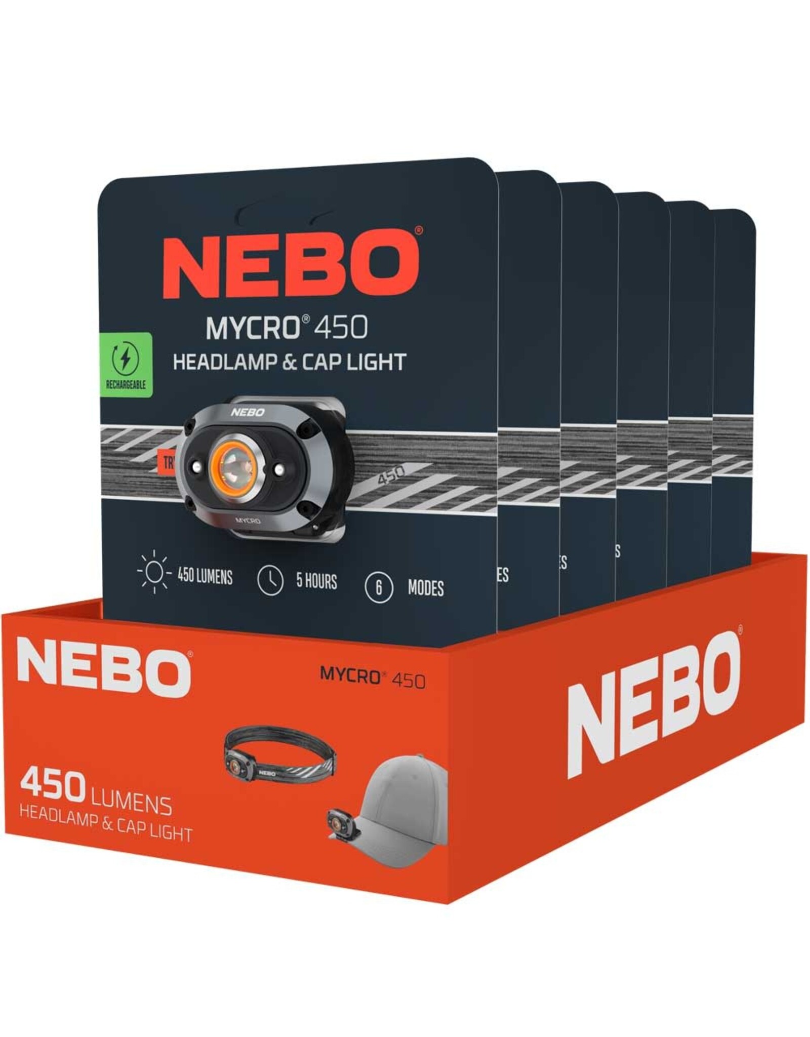 Nebo Mycro 450 Rechargeable Headlamp & Caplight