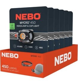 Nebo Mycro 450 Rechargeable Headlamp & Caplight