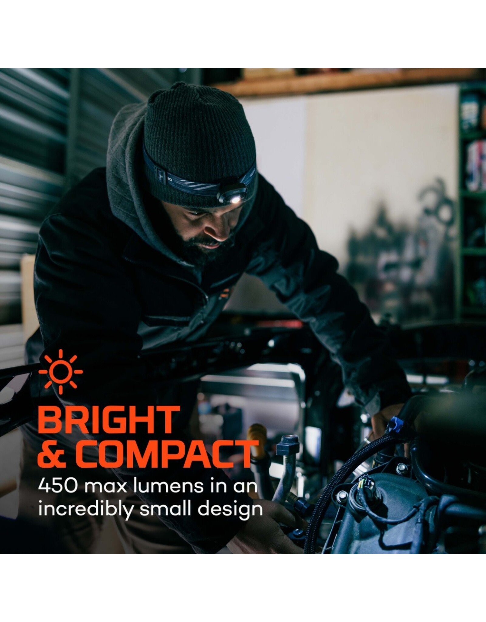Nebo Mycro 450 Rechargeable Headlamp & Caplight