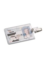 ID 2 Badge/AC Holder w/Clip Clear