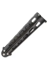 Black Slotted Skeleton Butterfly Knife