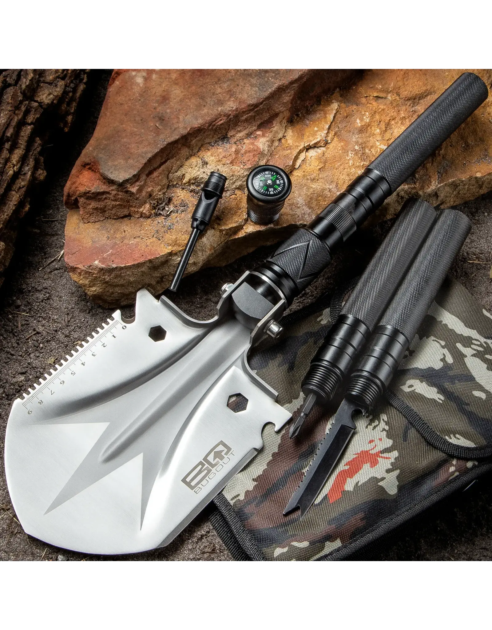 BugOut Multi-Function Folding E-Tool & Pouch