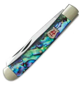 Kissing Crane Trapper Abalone Pocket Knife