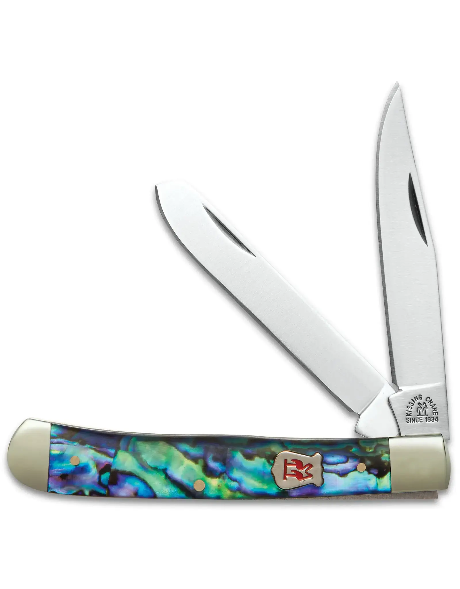 Kissing Crane Trapper Abalone Pocket Knife