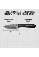 Timber Rattler Terra Preta Damascus Fixed Blade Knife