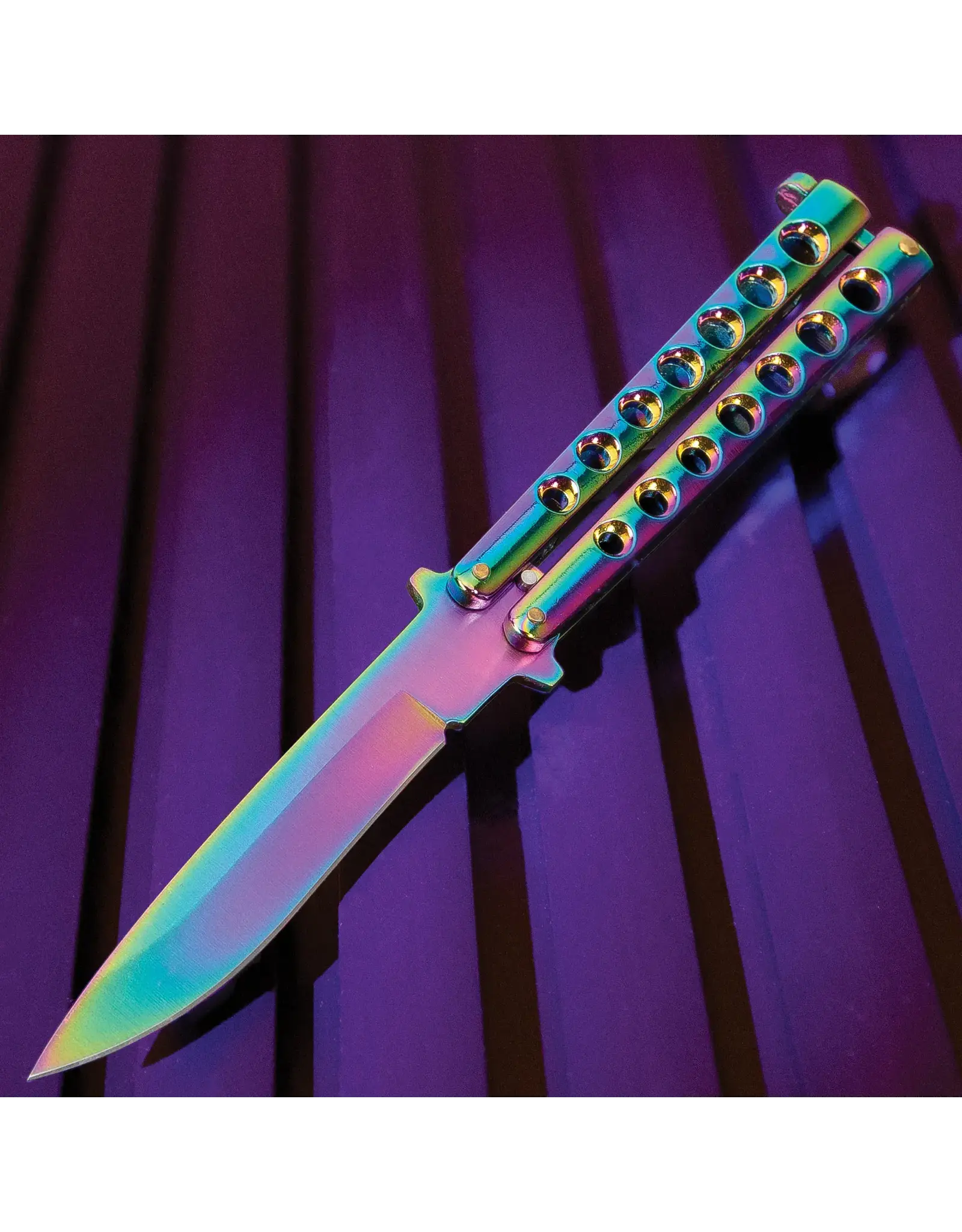 Rainbow Butterfly Knife Skeletonized Steel