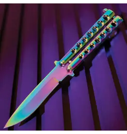 Rainbow Butterfly Knife Skeletonized Steel
