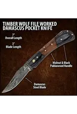 Timber Wolf Damascus Pocket Knife