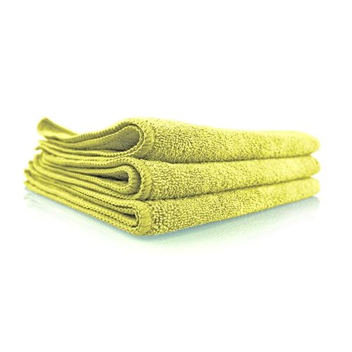 MIC_MYELLOW03 - Workhorse Yellow Professional Grade Microfiber Towel, 16''  x 16'' (Interior), 3 Pack