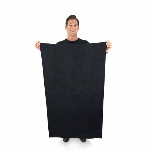 Chemical Guys MIC_808 - Elegant Edgeless Microfiber Towel, Black 51'' x 30''