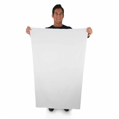 Chemical Guys MIC_807 - Elegant Edgeless Microfiber Towel, White 51'' x 30''