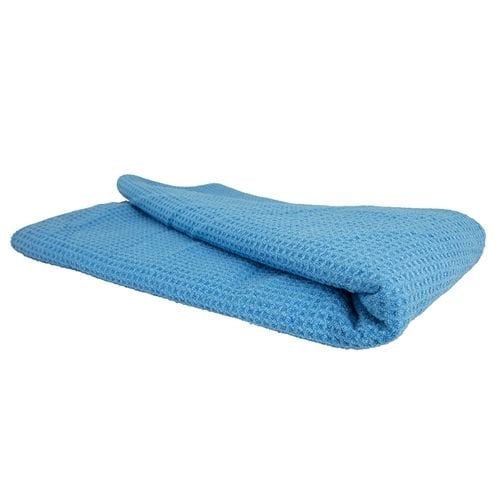 Chemical Guys MIC701 - Glass and Window Waffle Weave Towel, Blue 16'' x 27''